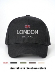 1pc Embroidered LONDON ENGLAND Baseball Cap Outdoor Adjustable Sun Protection Leisure Hat Suitable F