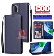 INFINIX NOTE 10 PRO Flip Leather Case - Flip Wallet Case Kulit - Casing Dompet - Wallet Leather Flip