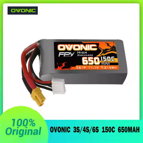OVONIC 650mAh 3S/4S/6S 150C Lipo Battery With XT30 Plug For RC Helicopter Quadcopter FPV Racing Dron