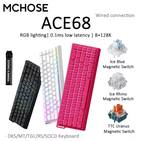 MCHOSE Ace 68/60 Pro Magnetic Axis Mechanical Keyboard Gaming and Esports Desktop Laptop Computer Cu