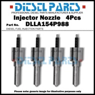 4Pcs Diesel Fuel Injector Nozzle Tips DLLA154P988 for Hyundai Mighty Mega Truck HD75 3.9L D4GA 33800