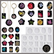 YOUYO Keychain Resin Mold for Decorated Hanging  with Pigments Dyes or Sealed Photo Inclusions and A