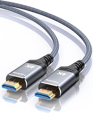 Highwings 4K Fiber Optic HDMI Cable 165FT Long, Unidirectional 2.0 High-Speed HDMI Braided Cord-Support 4K 60Hz HDR, Video 4K 2160p 1080p 3D HDCP 2.2 Compatible with Ethernet Monitor PS4/3 DVD Player