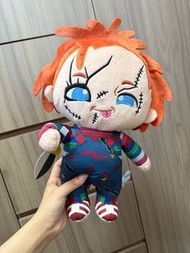 正版鬼娃回魂Chucky毛公仔 可愛伸脷刀疤臉恰奇公仔 30cm