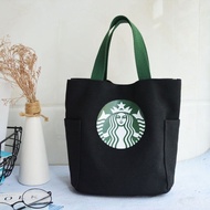 AT/🧨Canvas Handbag Student's Canvas Bag Lunch Bag Office Worker Small Cloth Tote Lunch Box Bag Lunch Bag Lunch Box Bag M