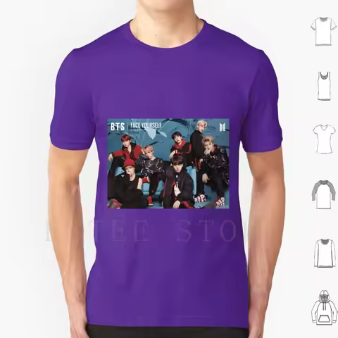 Face Yourself T Shirt Cotton Men DIY Print Rm Kim Nam Jun Kim Nam Joon Jin Jin Kim Suk Jin Suga Min 