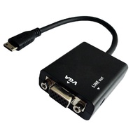 Adapter converter connector Mini HDMI to VGA dng audio Black Y3245