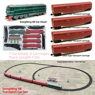 Retro Green Diesel Locomotive Model Train Set