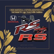 [ BESI MATERIAL ] HONDA ACCORD CIVIC FD FB FC FIT JAZZ GK5 Red Metal RS Logo Front Grille Emblem