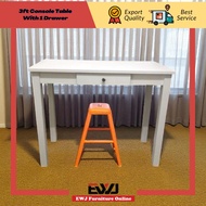 🔥HOT🔥Ready Stock🔥EWJ 11636 Console Table 3ft With 1 Drawer /Meja Console 1 Laci 3‘/Black