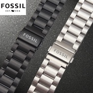 Fossil Fossil Watch Band Steel Band Men's and Women's Stainless Steel Solid Black Fits JR1401 FS5088 BQ2330