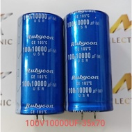 Rubycon capacitor 100V10000UF 100V 10000UF 35 x 70mm 105oC 100% new genuine (actual voltage 100V) (c