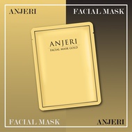 แผ่นมาสก์หน้า ANJERI FACIAL MASK GOLD สูตรทองคำบริสุทธิ์ แบบซอง1 ซอง ราคาปังๆส่งท้ายปี