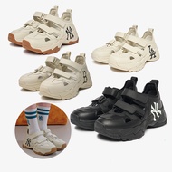 【MLB Korea】 Bigball Chunky Mask Sandals NY / LA Ivory 6cm UP/100%Authentic/Vecro/Sports