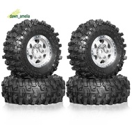 4pcs 51mm 1.0inch Metal Beadlock Wheel Tire Set for 1/18 1/24 RC Crawler Car TRX4M SCX24 AX24 FCX24 