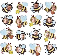 PH PandaHall 60pcs Bee Cutouts for Bulletin Boards, 4 Style Paper Honey Bee Classroom Cutouts Decora