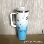 Stainless Steel with Laser Car 40oz Coffee Cup Icemaster Handle Cross-Border Handle Beer Cup Niutou 