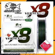 STRIKE2 VERTEX 838 X8 BRAID PE FISHING LINE TALI BENANG WITH TEFLON SURFACE PROTECTOR