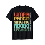 Men's Filipino Foodie Graphic Tee - Lumpia Pancit Sinigang Adobo Shirt With "life Is Full Of Choices