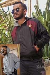 QLS Division jaket bolak balik ghost rider jaket parasut jaket 2 in 1
