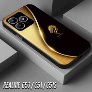 HP KASA CASE - case For REALME C53/C51/C51S Latest DRAGON Fashion - Glass Softcase - Glossy New 2026