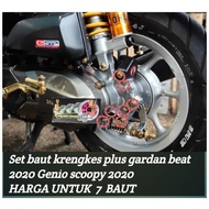 Set baut probolt krengkes gardan beat scoopy 2020-2021 original heng baut variasi baut cvt beat deluxe baut gardan beat baut cvt scoopy baut probolt baut thailand