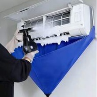 4pcs/Set Blue Air Conditioner Cleaning Cover, Reusable AC Cleaning Water Bag, Suitable For Wall-Moun