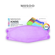 miisoo n95 kn95 multicolor korea kf94 masker kesehatan masker evo 4ply - ungu 1 box