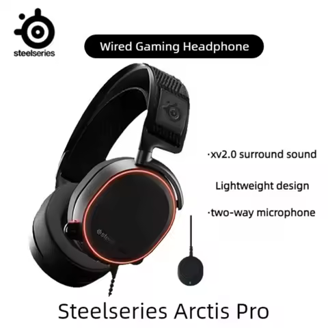 Original Steelseries Arctis Pro Headset Arctis 5 Upgraded Gaming RGB Lighting Wired DTS Headphone DT