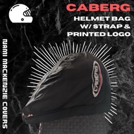 CABERG BLACK HELMET BAG WITH STRAP &amp; LOGO | NAMI MACKENZIE COVERS