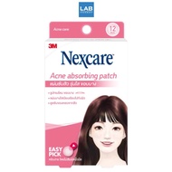 3M Nexcare Acne Absorbing Patch 12dots  3เอ็ม เน็กแคร์ แผ่นซับสิว รุ่นใส ขอบบาง 1 กล่อง บรรจุ 12 ชิ้น(เม็ด)