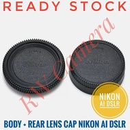 Body plus Rear Lens Cap Nikon AI F Mount Rear Lens Body Cover D7000 D3200 D750 D7100