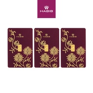 HABIB 3g Bundle (1g x 3 pcs) 999.9 Gold Bar (Tekat)