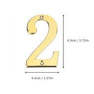 1Pcs 3Inch Metal House Numbers with M2 Screws Solid Zinc Alloy Mailbox Numbers 3D Address Numbers fo