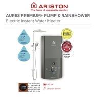Ariston Aures Premium+ Pump &amp; Rainshower Instant Water Heater (BUILT IN ELCB)