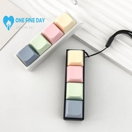 Macaron Color Keyboard Key Toy Diy Button Keycap Sensory Fidget Keychain Decompression Toys A5i6