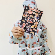 Ready STOCK APD gown Cute motif tooth hero Light Blue