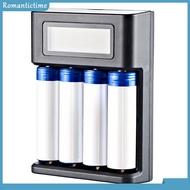 4 Slots LCD Display AA/AAA Battery USB Charger Independent Slot AA AAA Rechargeable Battery Charger 
