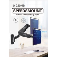 (S100)SGstock 26-30 inch monitor bracket SPEEDSMOUNT+360° Double Swivel TV Wall Mount Bracket Holder