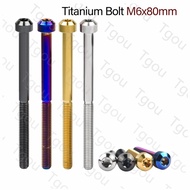 Tgou Titanium Torx Head M6 x 80mm Bicycle Motorcycle Brake Headset Bolt