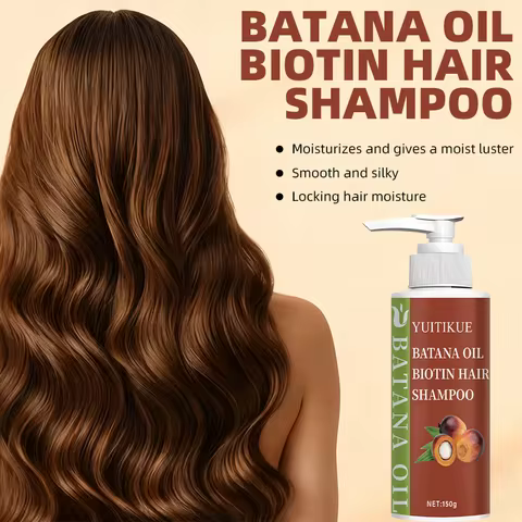 YUITIKUE Batana Oil & Biotin Hair Shampoo | Nourishes Scalp, Strengthens Hair Roots, For Thinning Ha