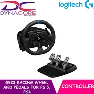 Logitech G923 Racing Wheel and Pedals for PS 5, PS4 and PC featuring TRUEFORCE up to 1000 Hz