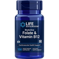 Life Extension BioActive Folate & Vitamin B12, 150 Vegetarian Capsules - Non GMO, Gluten Free Supple