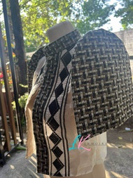 MODERN FILIPINIANA BLOUSE  CROP TOP BOLERO WITH EMBRO AND ETHNIC