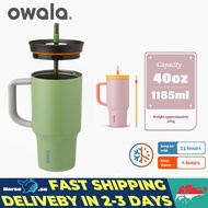 Owala Tumbler 40OZ Large Capacity Stainless Steel Insulated Travel Mug Outdoor Sports Macaron Color 