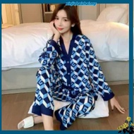 360 Outfit Pajamas Cantik Pyjamas Women Long Sleeve Silk Sleepwear Pajamas Baju Tidur Perempuan Wani