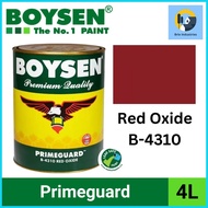 ◨ ● Boysen Primeguard 4 Liters (Gallon) Water-based Metal Primer Paint Red Oxide Primer Gray White