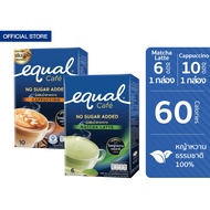[แพ็คคู่] Equal Instant Coffee Mix Powder Cappuccino + Matcha Green Tea อิควล กาแฟปรุงสำเร็จชนิดผง กล่องละ 10 ซอง 2 กล่อง คาปูชิโน่+ชาเขียว มัทฉะ