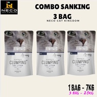 SUPER COMBO 3BEG - sanking Cat Litter 10L (7kg) Less Dust Easy to Manage
