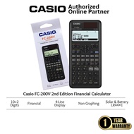 🔥READY STOCK🔥 Casio FC-200V2 2nd edition Financial Calculator with 2 way power Original 100% (1 year